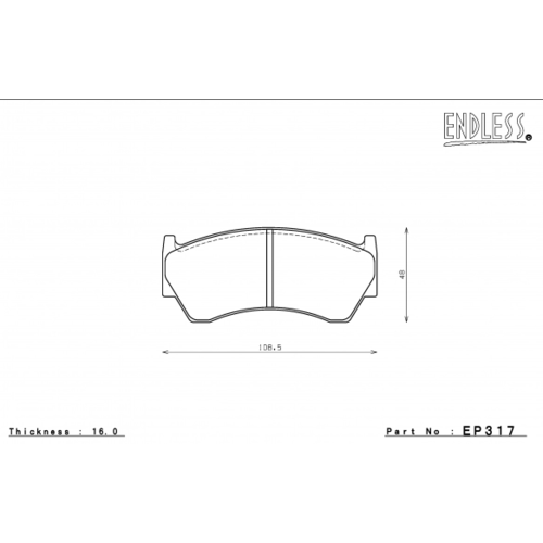 ENDLESS EP317MA45B  Тормозные колодки перед для Mitsubishi EVO V-IX/ OUTLANDER / MONTERO SP / GALLANT 3000
