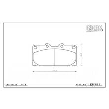 ENDLESS MX72PLUS передние тормозные колодки для Subaru Impreza WRX 4-pot (GDA) /NISSAN Silvia (turbo)/Skyline R32/R33 (turbo)