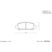 ENDLESS КОЛОДКИ ТОРМОЗНЫЕ ЗАД Subaru/EVO X RS (компл)
