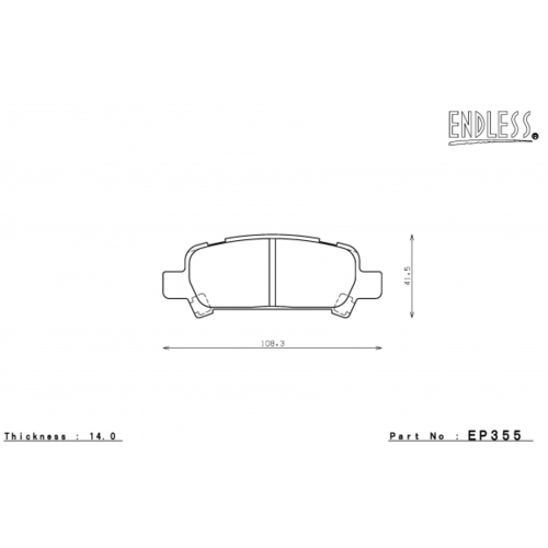 ENDLESS КОЛОДКИ ТОРМОЗНЫЕ ЗАД Subaru/EVO X RS (компл)