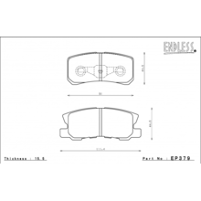 ENDLESS EP379CCRg Тормозные колодки задние для Mitsubishi LANCER RALLIART (09-12)/OUTLANDER (03-12)