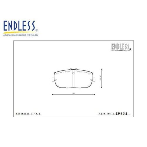 ENDLESS КОЛОДКИ ТОРМОЗНЫЕ ЗАД MAZDA MX5 MIATA/ROADSTER (компл)