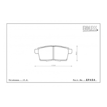 ENDLESS EP454CCA Тормозные колодки задние для MAZDA CX-7 (07-12)