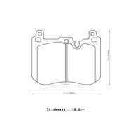 ENDLESS MX72Plus  передние тормозные колодки для BMW M3/M4 (F80/F82) (чугун) / F20/F22/F30/F32 (M Performance)