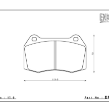 ENDLESS EP290CCRG (EP400) Тормозные колодки передние для NISSAN SKYLINE R32 V-Spec/R33/R34 ALL