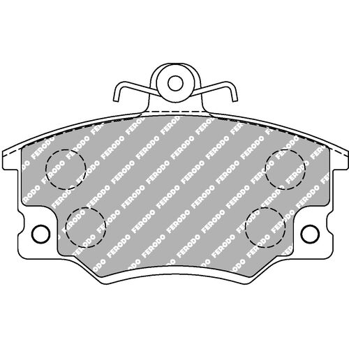 FERODO FCP370H DS2500 Колодки перед для ВАЗ / AUDI 80/100/Coupe FERODO FCP370H DS2500 Колодки перед для ВАЗ / AUDI 80/100/Coupe