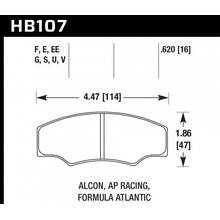 HAWK HT-10 Колодки тормозные AP Racing CP2340/CP3228/Alcon/HPB type 5/Proma 4pot (16mm)