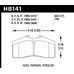 HAWK HPS Колодки тормозные HB141F.650 Brembo S4/Stoptech ST40