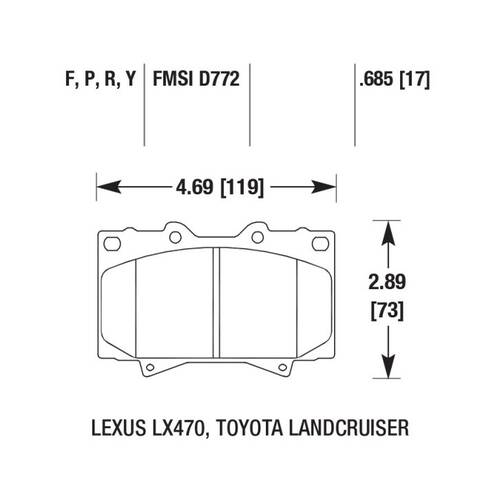PowerStop Z23 передние тормозные колодки для Toyota Land Cruiser 100/70/79/LX470