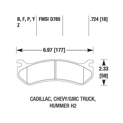 Колодки тормозные HB323P.724 HAWK SD задние Hummer H2 / Chevrolet Tahoe Колодки тормозные HB323P.724 HAWK SD задние Hummer H2 / Chevrolet Tahoe