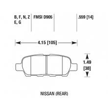 Brannor Ceramic задние тормозные колодки для Nissan/Infiniti G/M/Q/QX/FX (скобы)