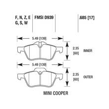 HAWK PC передние тормозные колодки для Mini Cooper S (R53/R52)/One/Cooper (R50) (под 276мм диск)