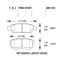 Brannor Ceramic задние тормозные колодки для Mitsubishi Lancer 9-10/Outlander (03-07)Jeep Compass/Partiot/Liberty (07-15)