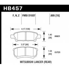 HAWK HPS задние тормозные колодки для Mitsubishi Lancer 9-10/Jeep Compass/Partiot