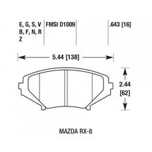 DC Brakes RT2 передние тормозные колодки для Mazda RX8