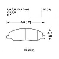 HAWK HPS передние тормозные колодки для Ford Mustang 5