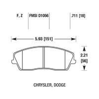 Brannor Ceramic передние тормозные колодки для Dodge Charger/Challenge/Magnum/Chrysler 300C (под 320мм диск)