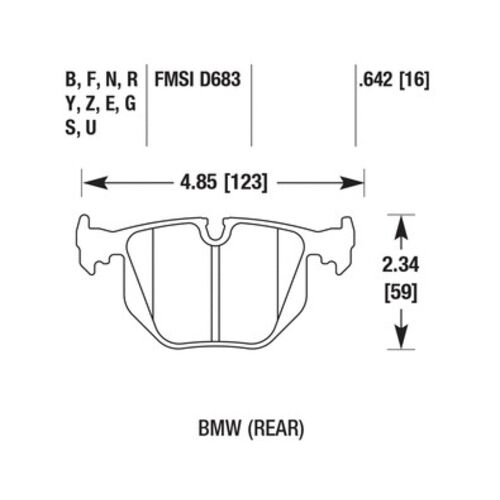 HAWK HP Plus задние тормозные колодки для BMW M3/M5/Z4M/Z8/X5/X3 (E36/E46/E39/E53/E83/E38)