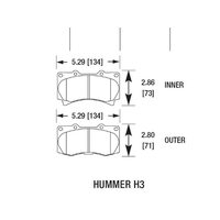 HAWK LTS передние тормозные колодки для Hummer H3