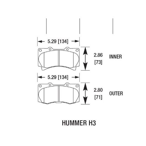 HAWK LTS передние тормозные колодки для Hummer H3 HAWK LTS передние тормозные колодки для Hummer H3
