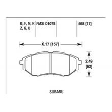 HAWK HPS передние тормозные колодки для Subaru Tribeca/Legacy 2,5GT,3.0R,3.6R, Outback 3.6R