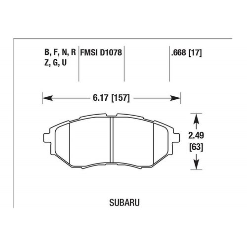 HAWK HP Plus передние тормозные колодки для Subaru Tribeca/Legacy 2,5GT,3.0R,3.6R, Outback 3.6R HAWK HP Plus передние тормозные колодки для Subaru Tribeca/Legacy 2,5GT,3.0R,3.6R, Outback 3.6R