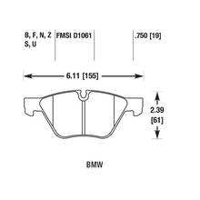 HAWK HP Plus передние тормозные колодки для BMW 3-series 316-330/X1/Z4 (E90/E92/E84/E89) (под 300/312/330мм диск)