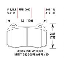 HAWK HP Plus передние тормозные колодки INFINITI G35/NISSAN 350Z (Brembo)