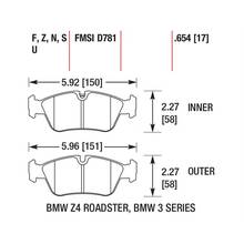 HAWK HPS передние тормозные колодки для BMW 3 E36, E46, E90, Z3, Z4