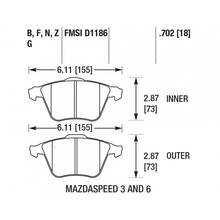 HAWK PC передние тормозные колодки для Ford Focus 2 ST/MAZDA 3 MPS/Mazda 6 MPS/Volvo 2.5t