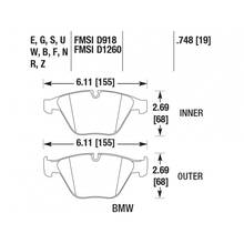 HAWK Blue 9012 передние тормозные колодки для BMW M3 E92/1M/ 335/535/650/750