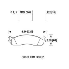 HAWK LTS передние тормозные колодки для Dodge Ram 2500/3500/1500 5.7/5.9/6.7/8.0L (2003-2008)