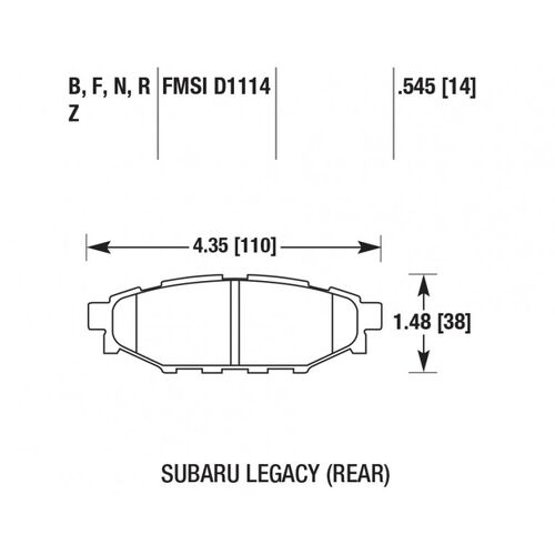 HAWK HP Plus задние тормозные колодки для Subaru BRZ/Impreza/Forester/GT86 (2008+)