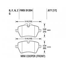 Brannor Ceramic передние тормозные колодки Mini Cooper S/Clubman/Coupe R55/R56/R57/R58/R59/R60 (под 294/307мм диск)