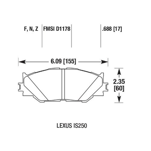 Brannor Ceramic передние тормозные колодки для Lexus IS (2005+) (под 296мм диск) Brannor Ceramic передние тормозные колодки для Lexus IS (2005+) (под 296мм диск)