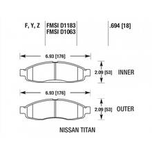 HAWK LTS  Передние тормозные колодки для Infiniti QX56/Nissan Patrol/Armada/Titan (2003-2006)