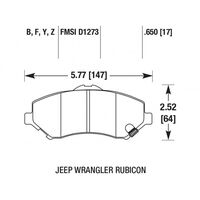 Brannor Ceramic передние тормозные колодки для Jeep Liberty (08-12)/Wrangler (07-22)