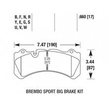 Колодки тормозные HB581S.660 HAWK HT-10 Brembo GT 6 поршней тип J, N