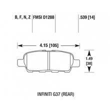 HAWK Street 5.0 задние тормозные колодки для Nissan/Infiniti G/M/Q/QX/FX (скобы)