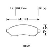 HAWK LTS передние тормозные колодки для Nissan Pathfinder (r51)/Navara/Leaf (под 283/296мм диск)