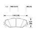 HAWK HPS передние тормозные колодки для Toyota RAV4/Corolla/Scoin Xb/Prius (06-16) (под 275мм диск)