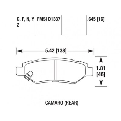 Brannor Ceramic задние тормозные колодки для Chevrolet Camaro (5th gen)/Saab 9-4x/Cadillac CTS/SRX 3.0/3.6L