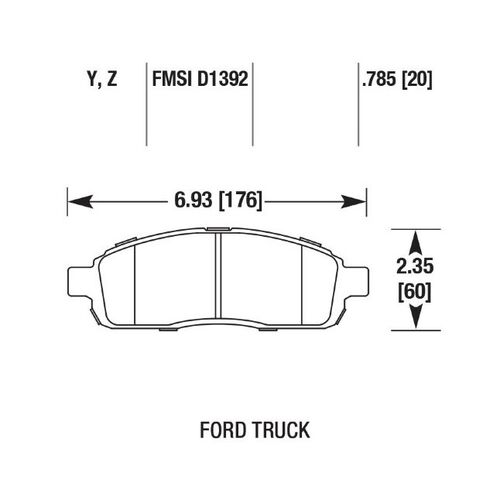 HAWK LTS передние тормозные колодки для Ford F150 (2008-2009)