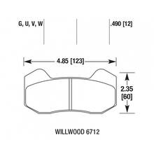 HAWK DTC-60 тормозные колодки для суппортов Wilwood 6712 (12mm)