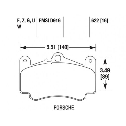 HAWK 5.0 передние тормозные колодки для Porsche 911 (996) Turbo/GT3/ 997 Carrera