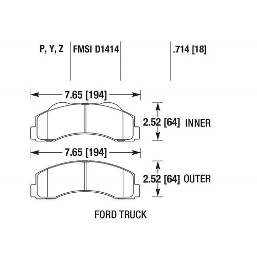 Колодки тормозные 36-1414 PowerStop Z36 передние Ford F-150 2010-2013 Колодки тормозные 36-1414 PowerStop Z36 передние Ford F-150 2010-2013