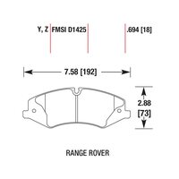 HAWK LTS передние тормозные колодки для Range Rover Vogue/Sport/Discovery 3.0/3.6 (2009+) (под 360мм диск)