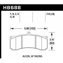Hawk HPS 5.0 тормозные колодки для AP Racing/StopTech/JBT/Alcon/HPB/XYZ/PROMA 6 порш