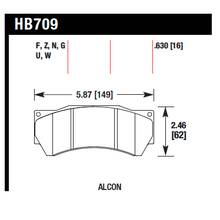 HAWK HPS тормозные колодки для суппортов Alcon Monoblock 6