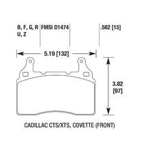 HAWK HP Plus передние тормозные колодки для Chevrolet Camaro SS 6.2L (mk5) (под 355мм диск)